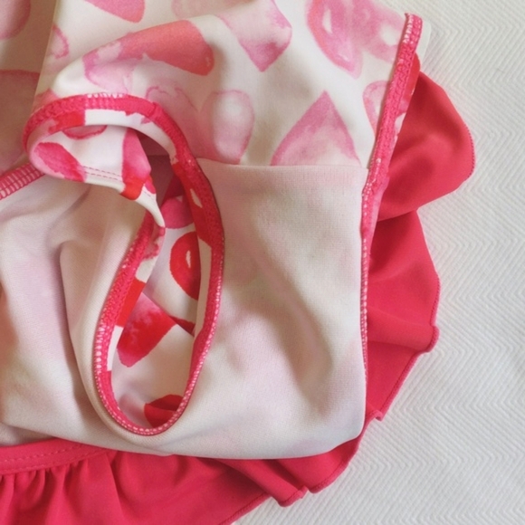 floatimini UV 50+ lined heart print one piece swimsuit 12 months baby girl - Picture 7 of 7
